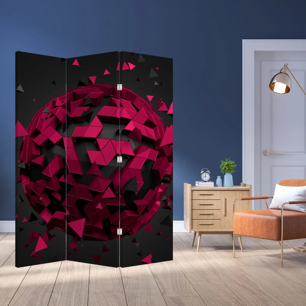 Paravan - Abstracție 3D (126x170 cm)