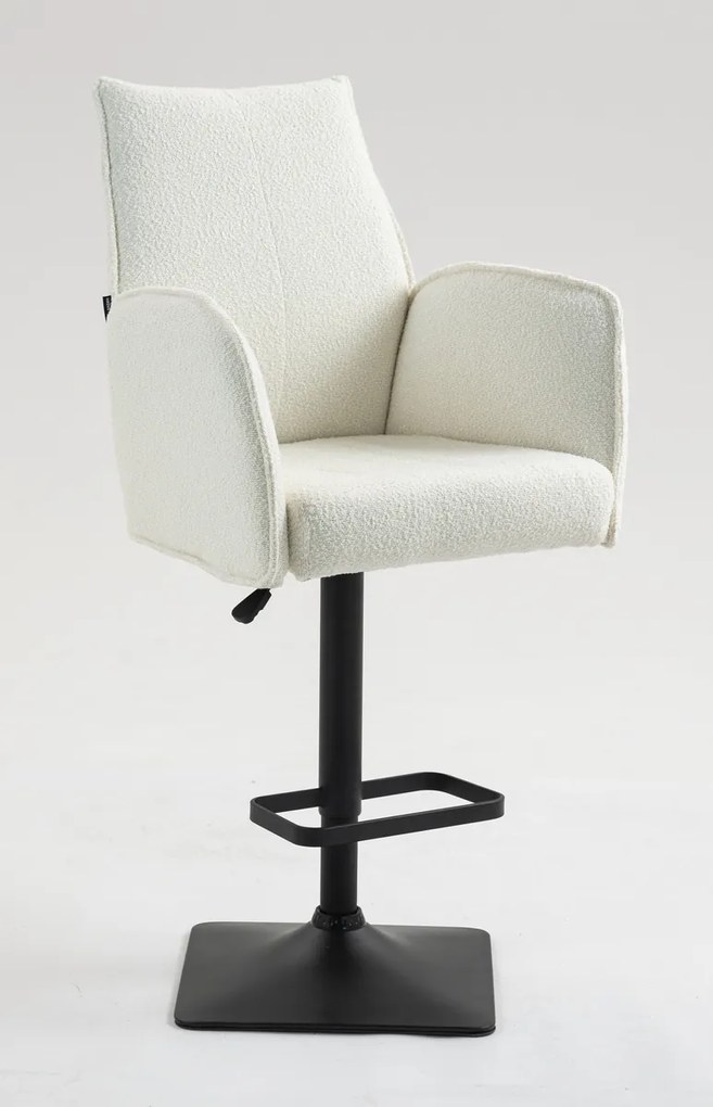 HR280KW Scaun Crem Boucle cu Bază Neagră