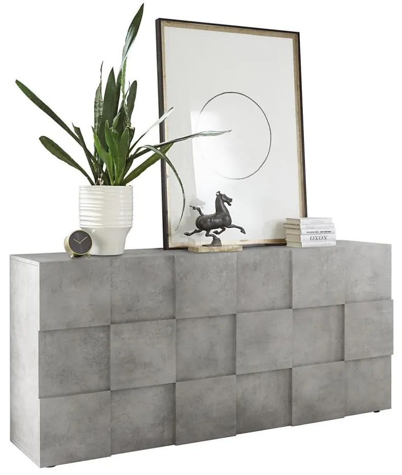 Comodă SERIAN, gri beton