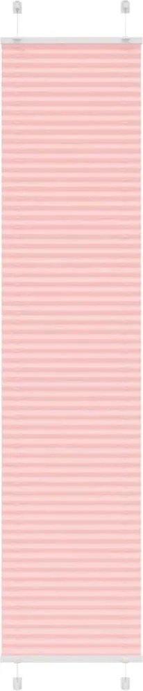vidaXL Jaluzea plisată roz 45x200 cm Lățime țesătură 44,4cm poliester