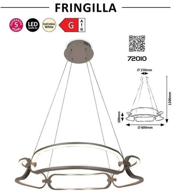 Lustra LED suspendata design modern Fringilla