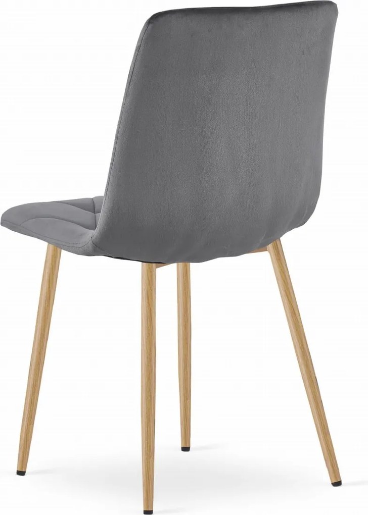 OFERTA Scaun de masa din catifea gri inchis LIBRA II. calitate