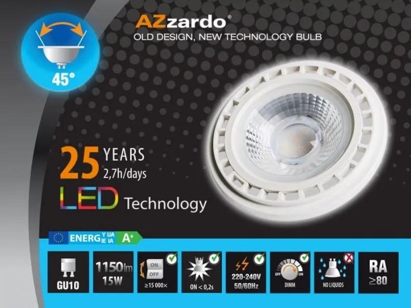 Bec LED dimabil ES111 BULB alb 15W 4300K
