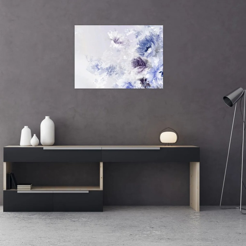 Tablou - Flori,pictură texturată (70x50 cm)