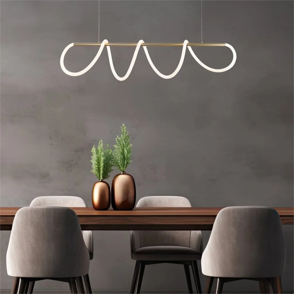 Lustra LED design moderna BALBO auriu
