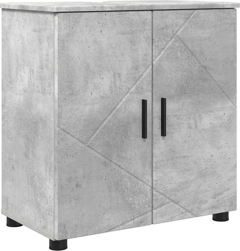 vidaXL Dulap de Baie cu depozitare Gri din beton 61 x 35 x 64 cm