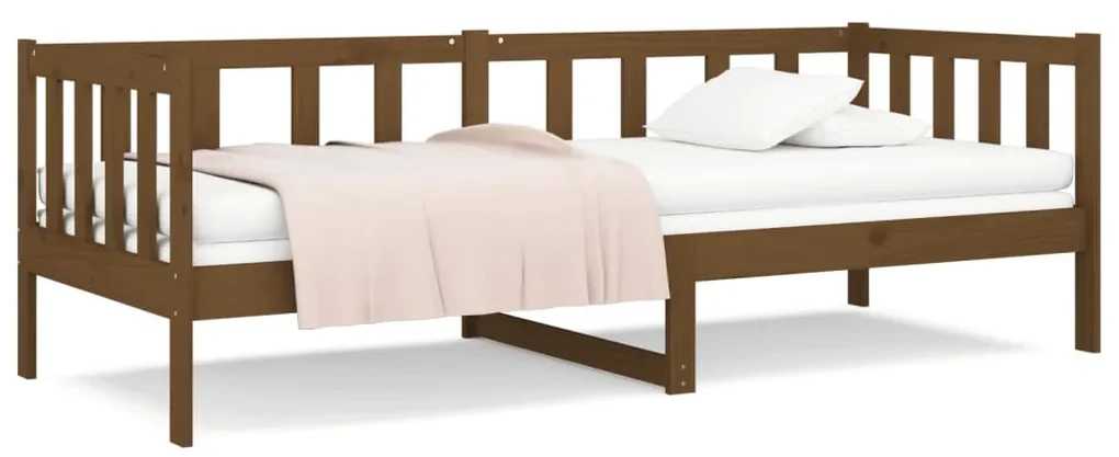 814687 vidaXL Pat de zi, maro miere, 80x200 cm, lemn masiv de pin