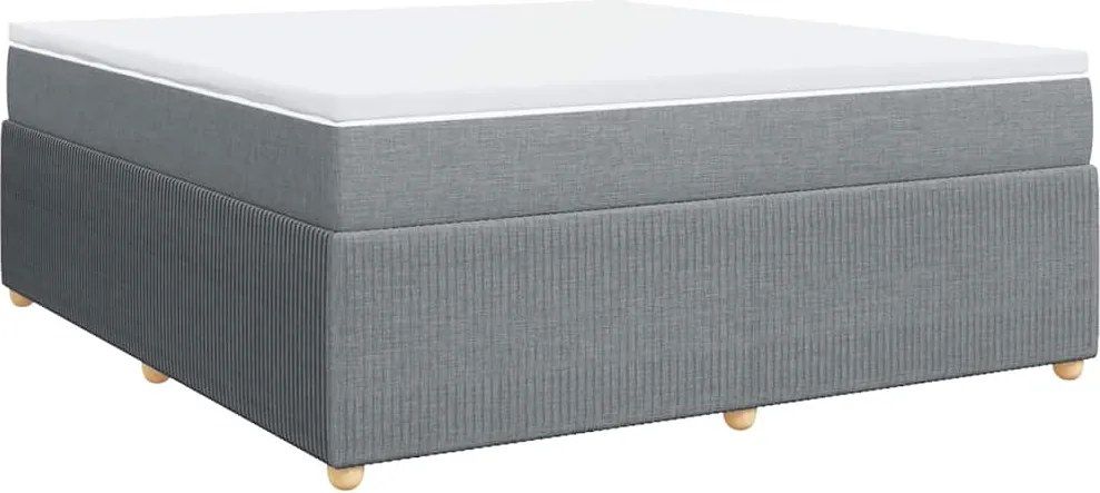 vidaXL Pat continental, gri deschis, 180x200 cm, material textil