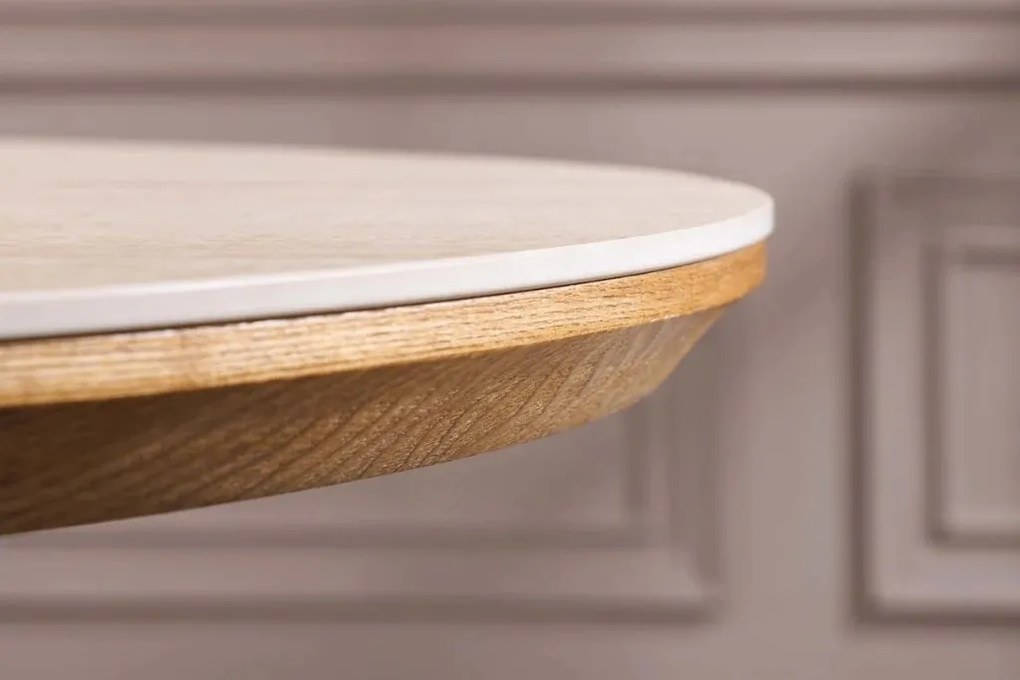 Masa extensibila, Ceramica travertin, Furnir stejar, UNIQUE 160-200cm