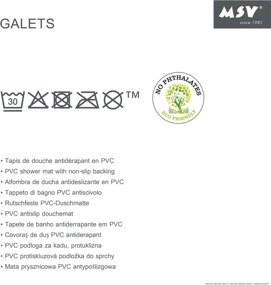 Protecție antiderapantă pentru cadă 35x68 cm Galets – MSV