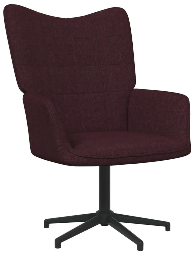 327984 vidaXL Scaun de relaxare cu taburet, violet, textil