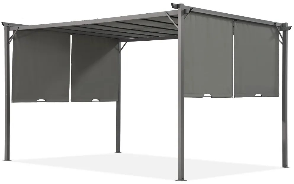 Antracit Sevilla 3x4m patio pergola cu plasă de țânțari Garden Point