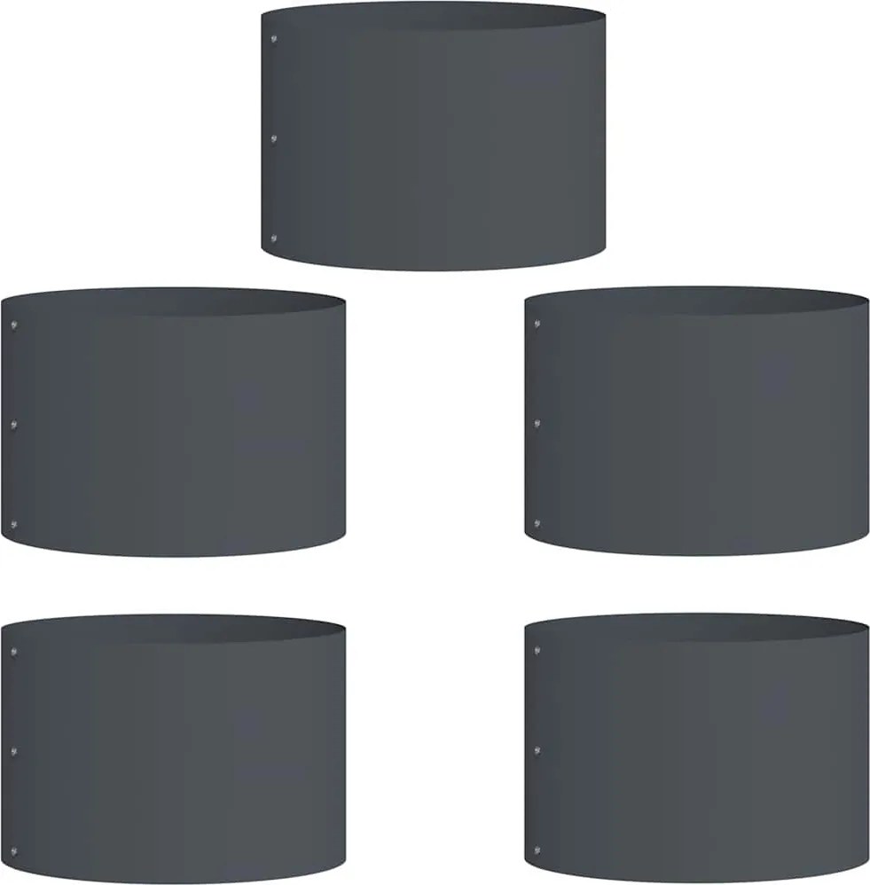 vidaXL Inele pentru vaze 5 pcs Antracit 30 x 30 x 20 cm