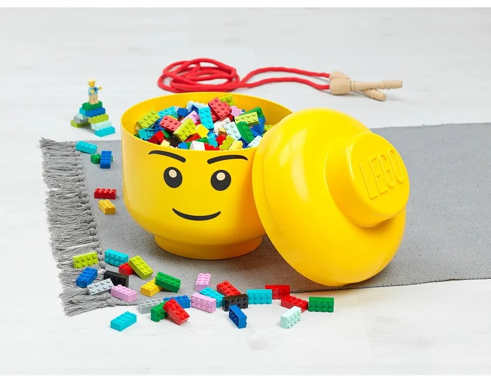 Cutie depozitare LEGO® Winky L, galben, ⌀ 24,2 cm