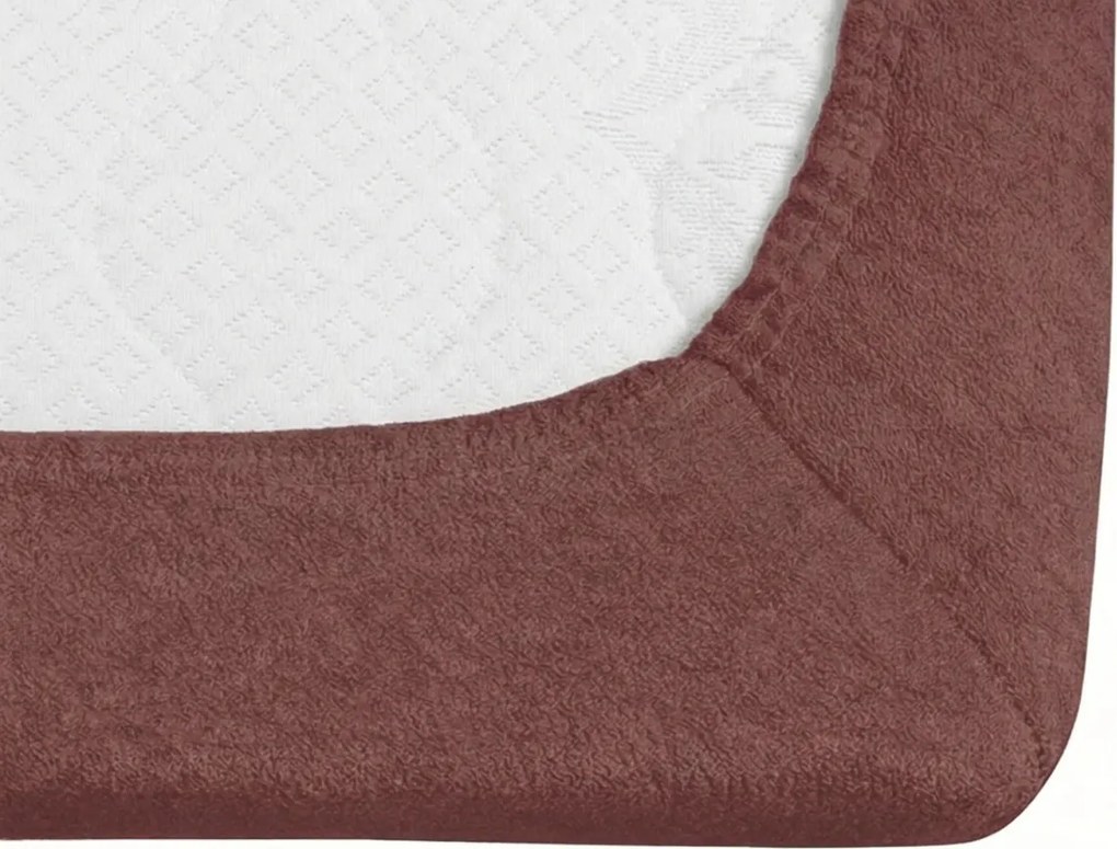 Cearsaf frote POLY maro inchis 90 x 200 cm