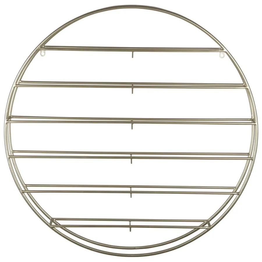 Raft pentru sticle de vin auriu pentru perete din metal număr de sticle 12 80x80x9 cm Redondo – PT LIVING