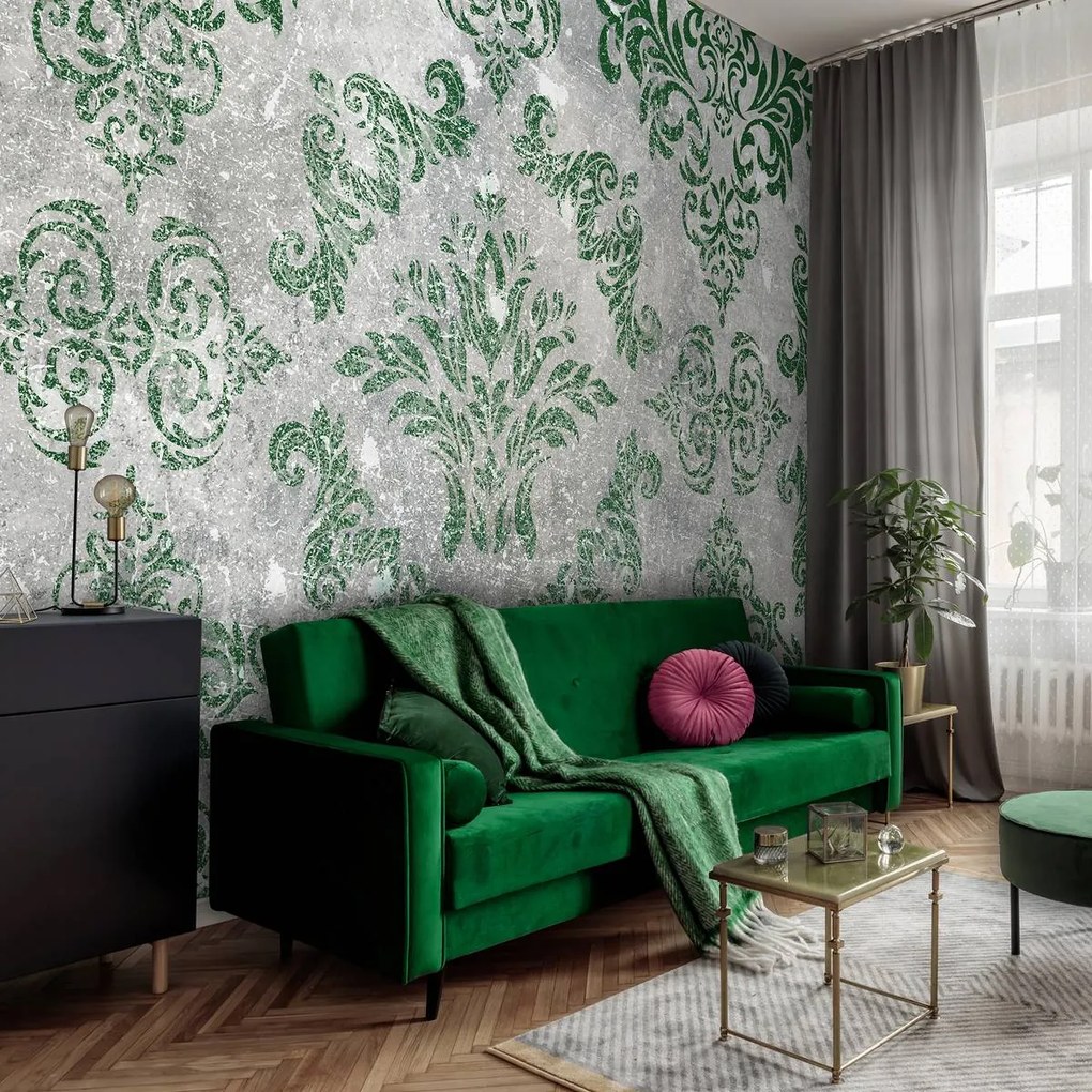Fototapet - Motiv verde - beton (152,5x104 cm)