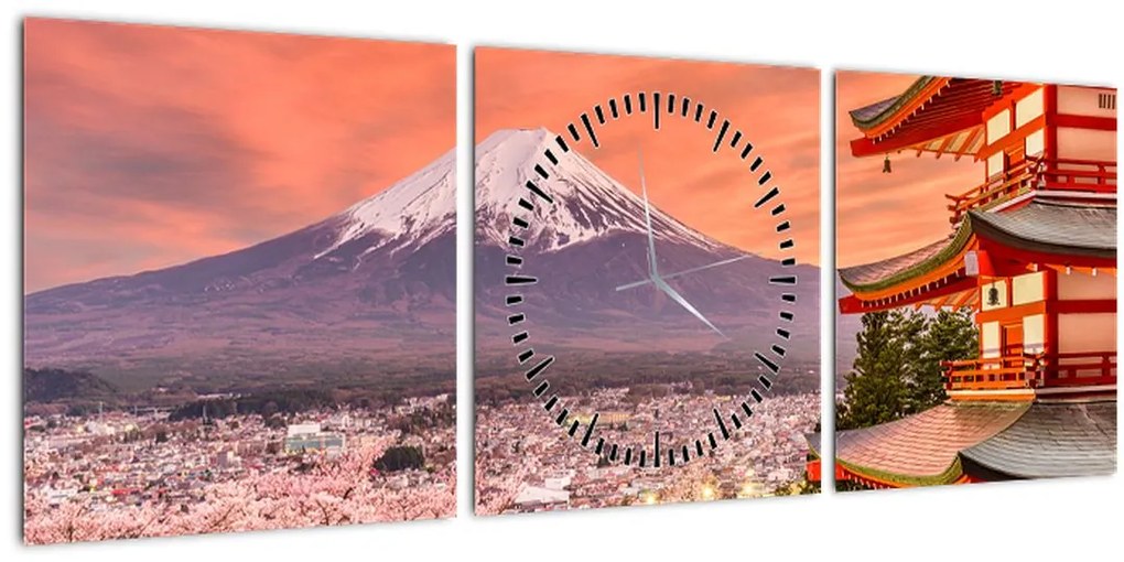 Tablou - Fujiyoshida, Japonia (cu ceas) (90x30 cm)