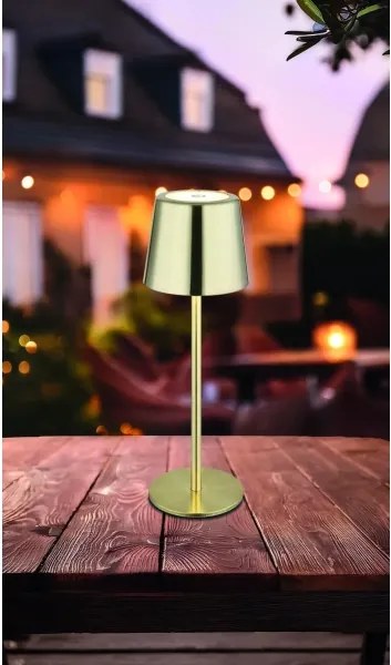 Globo 58482M-LED Lampă de birou VANCOUVER, reglabilă prin atingere și reîncărcabilă, 2W/3,7V 2200 mAh, auriu