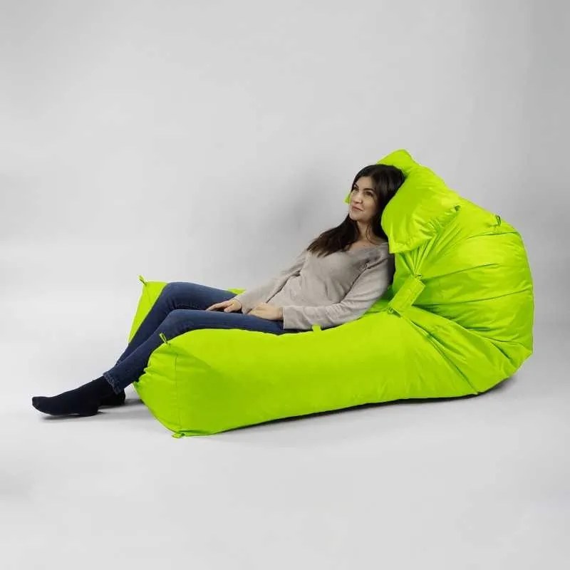 Fotoliu Yoga XL si Perna, Material impermeabil - Verde neon