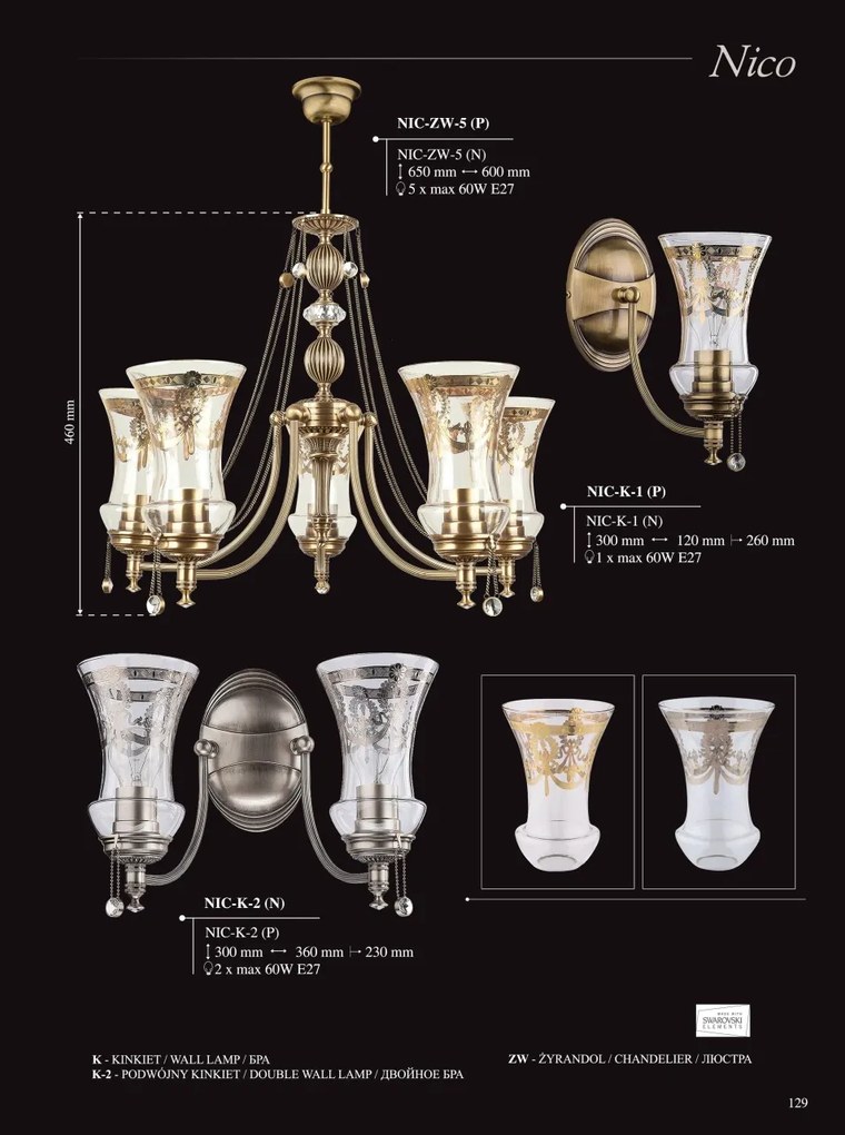 Candelabru 6 brate realizat manual Nico