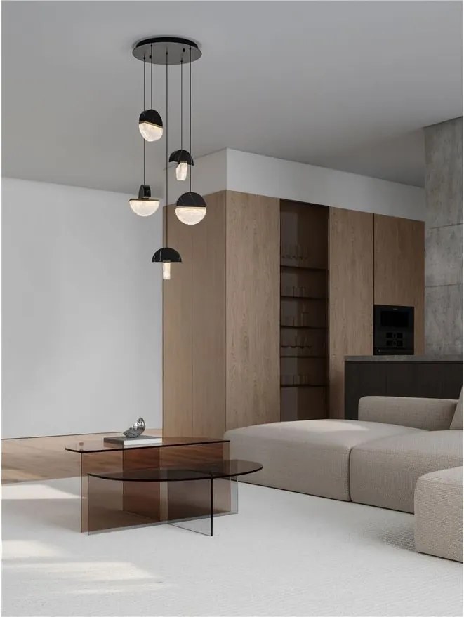 Lustra decorativa cu 5 pendule LED 2700K DORIN