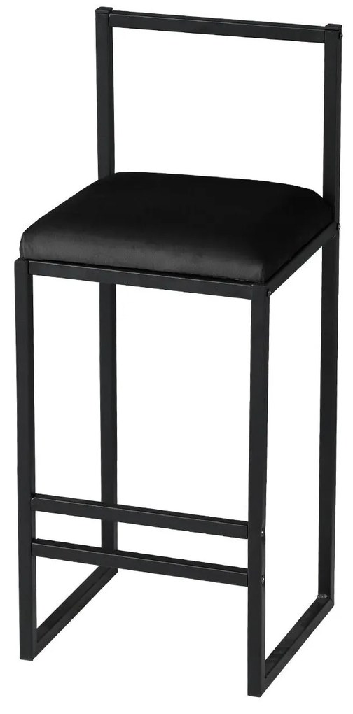 Scaun tip bar Nathaniel (Negru). 1089656