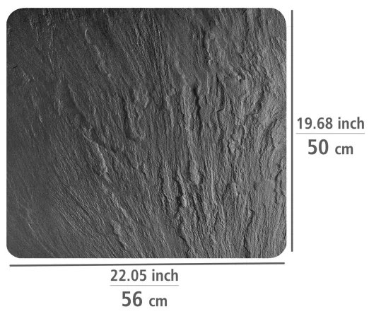 WENKO 2712984500 - Placă de acoperire NEUTRAL 56 x 50 cm, neagră/transparentă