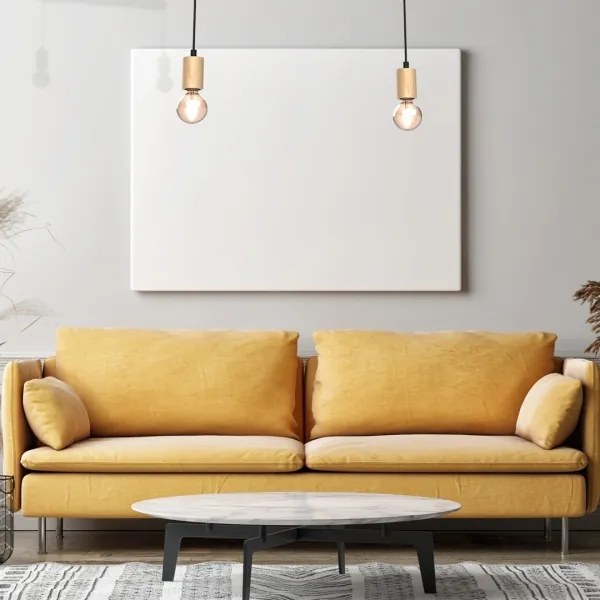 Lustră aplicată VIGA 2xE27/60W/230V lemn