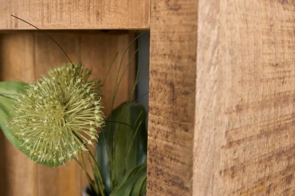 Raft deschis de perete sau separator camera IRON CRAFT 180x80cm Mango A-42377 VC