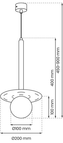 Lustră pe cablu FUTURA 1xG9/7W/230V neagră
