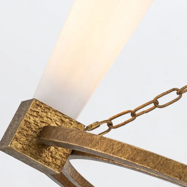 Elstead KRISTY4-DG-OPAL - Candelabru pe tijă KRISTY 4xE27/40W/230V, finisaj cupru