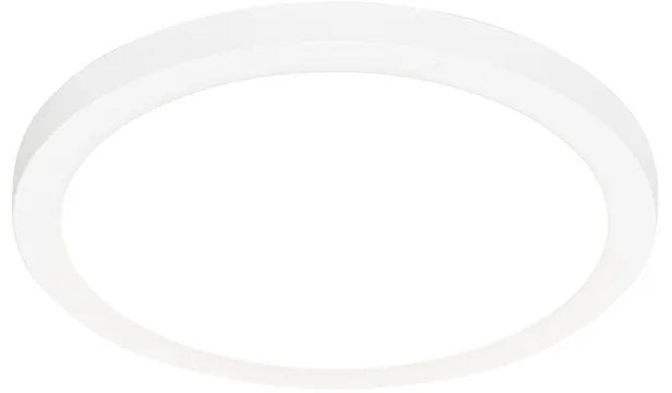 Set de 6 spoturi încastrate sau montate la suprafață albe 30 cm, inclusiv LED, cu atenuare în 3 trepte până la cald - Trans