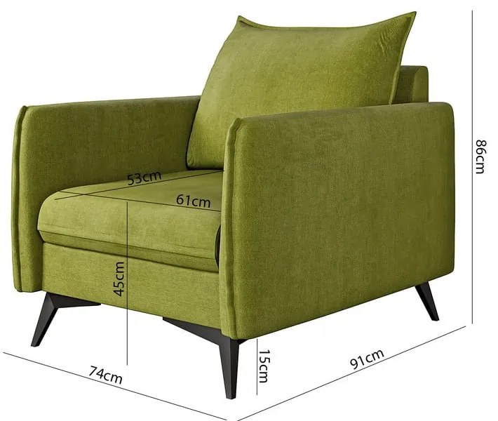 Fotoliu verde Juli Bis – Ropez