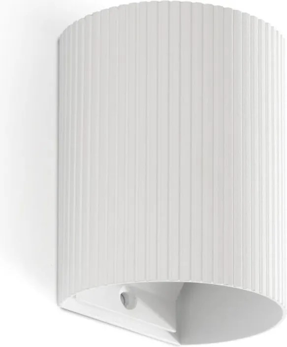 Aplica perete aluminiu striat alb, 1xGU10, SOLE round