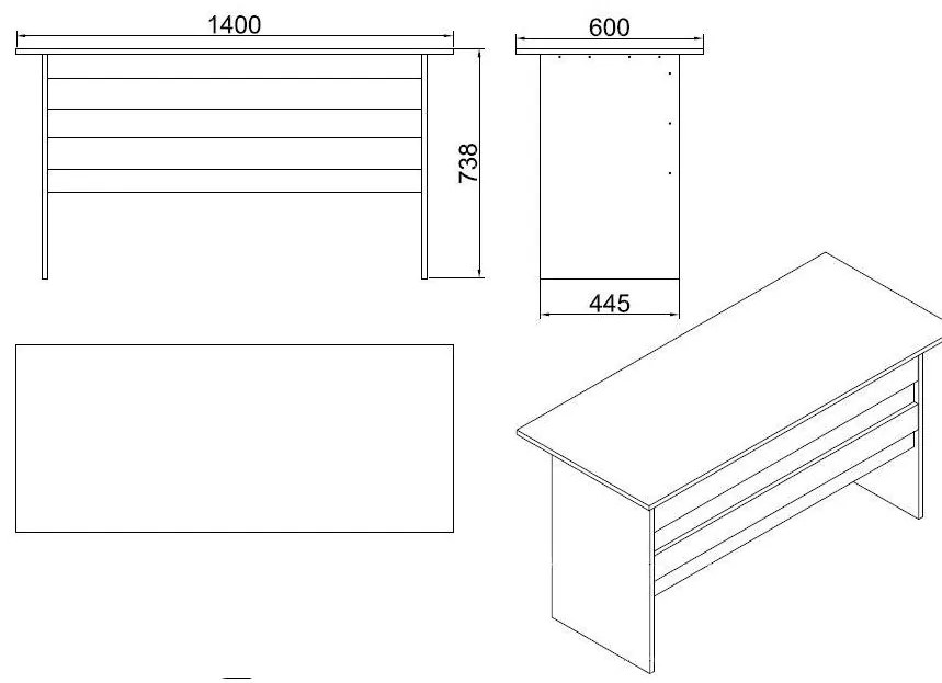 Masă PC Libepi 4 (alb) . 1094982