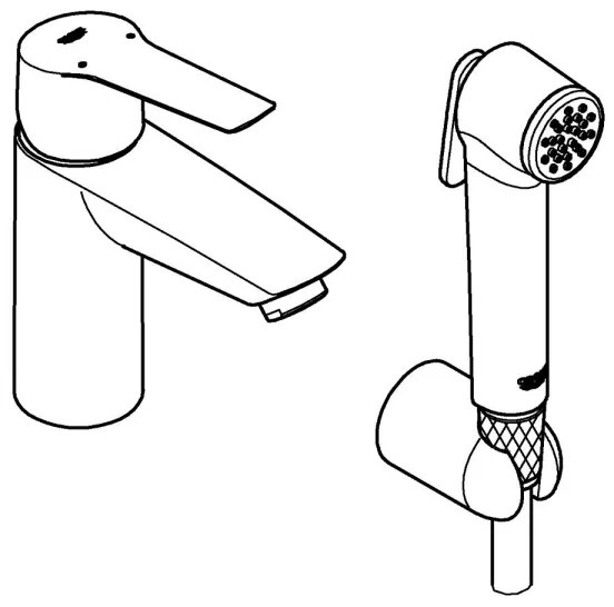 GROHE 231232433 - Baterie pentru lavoar START DN 15, mărime S, neagră