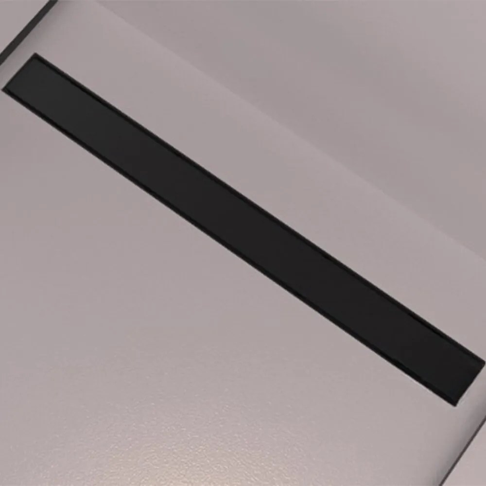 Set rigola dus plus capac Wirquin Linear finisaj negru mat 60 cm