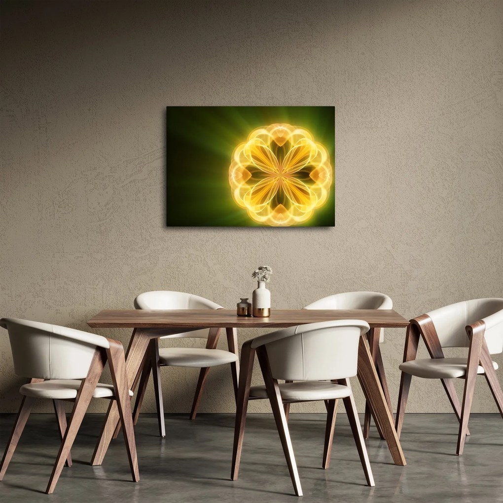 Tablou cu floare galbenă (70x50 cm)