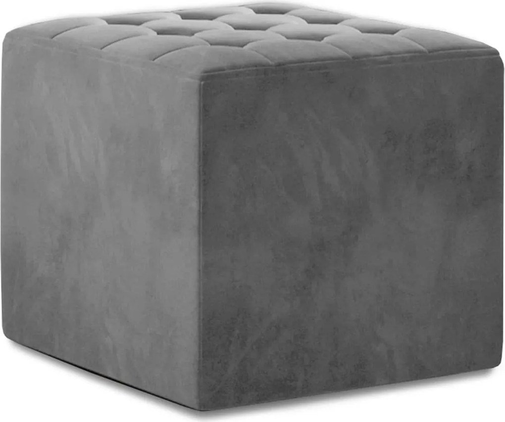 Taburet lemn masiv gri Martino 41x40 cm