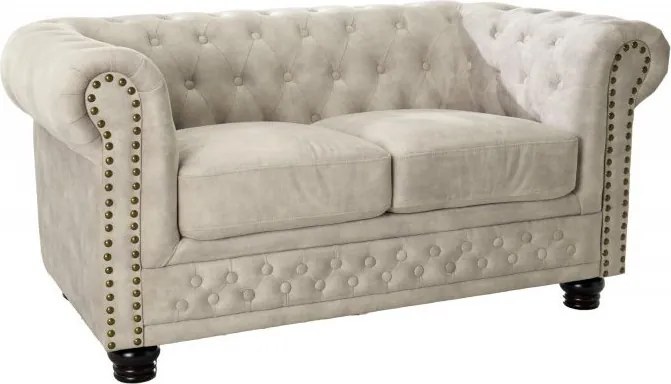Canapea clasica stil englezesc Chesterfield 2 locuri, sampanie