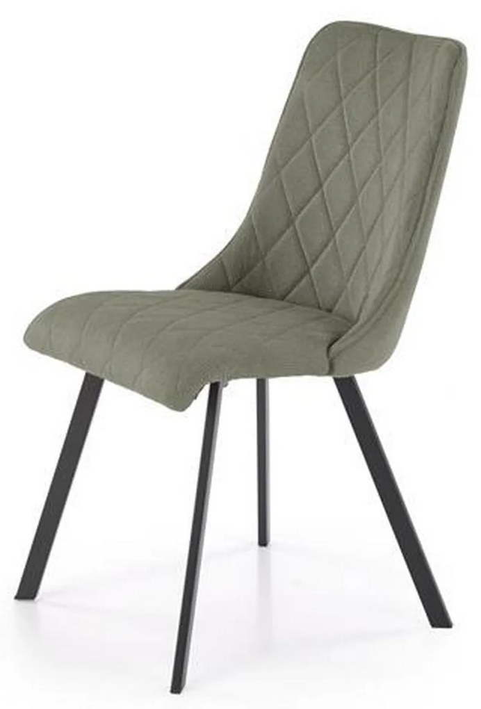 Scaun K561, verde/negru, stofa clasica/metal, 44x58x85 cm