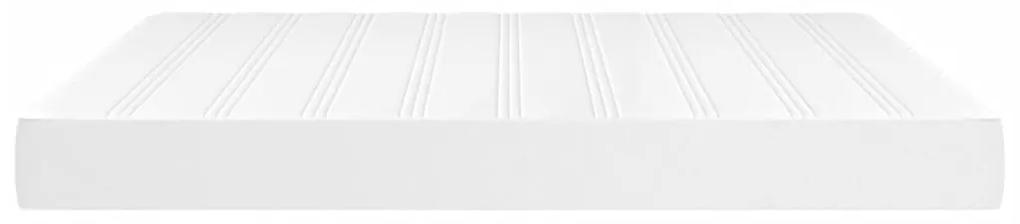 Saltea de pat cu arcuri, alb, 160x200x20 cm, piele ecologica Alb, 160 x 200 cm