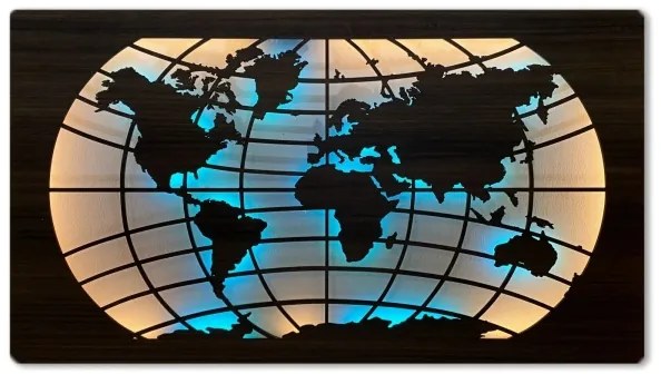 Li-Go 4709/DUB2 - Decorațiune LED de perete RGBW, LED/24W/230V, 125x74 cm, stejar + telecomandă