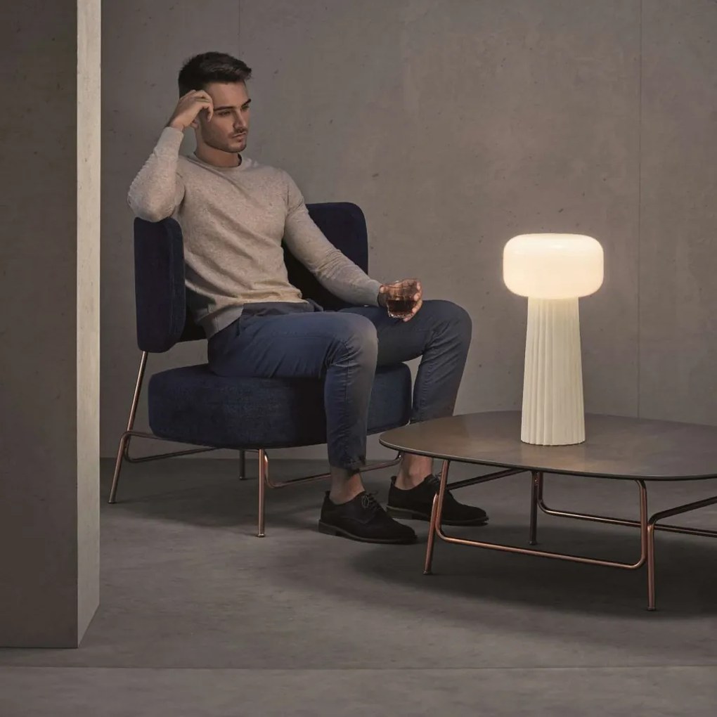 Veioza design modern decorativ Faro alba