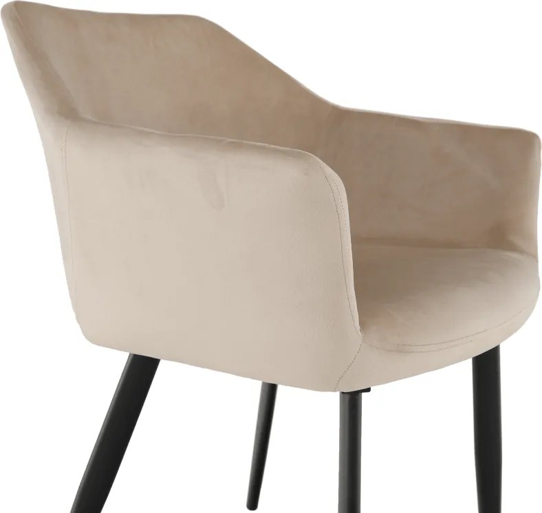 Scaun, material bej / picioare negre, ODOVEL