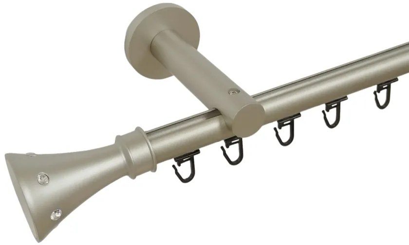 Galerie SIMPLA PRINDERE PERETE TEAVA PROFIL 19 MM -CARTER- CROM MAT (Alege marime: 180 cm)