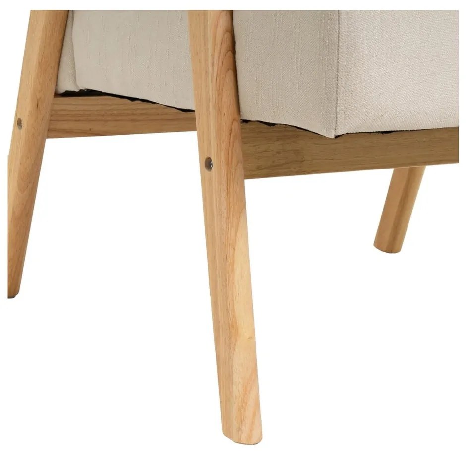 Fotoliu alb cu tapițerie din chenille Vintage – Casa Selección