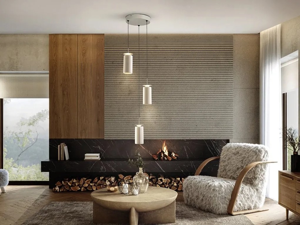 Lustra cu 3 pendule ceramice LED Alfara