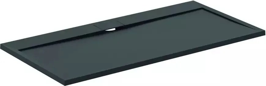 Cadita de dus dreptunghiulara Ideal Standard i.life Ultra Flat S negru intens 160x80 cm